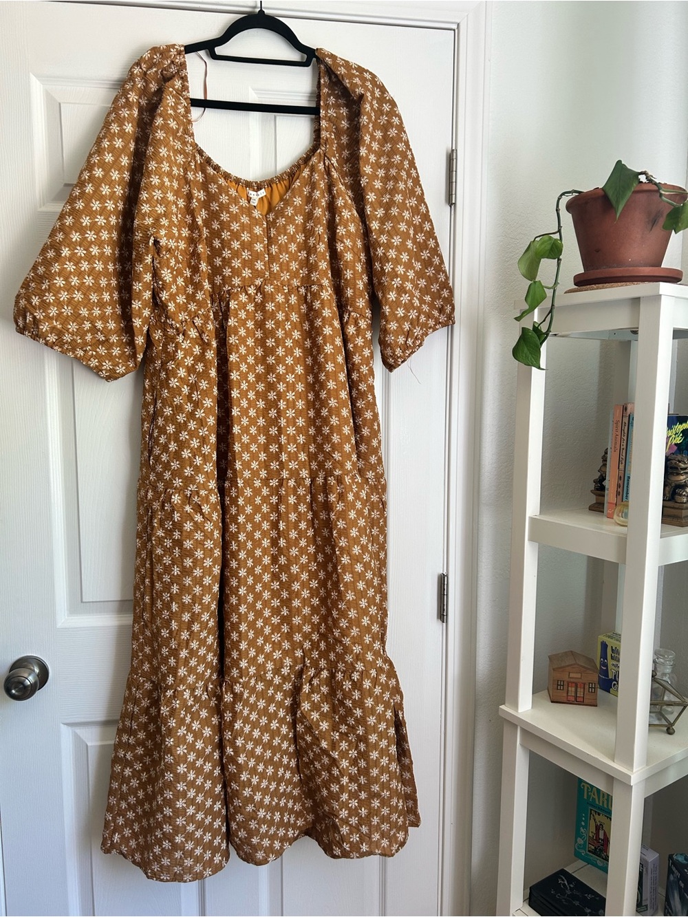 Baevely mustard boho maxi dress size 2x nwt